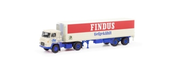 Herpa 87MBS026390 - H0 - Scania Vabis Kühlkoffer-Sattelzug LB 76 Findus